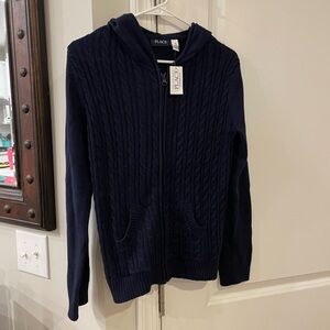 Navy sweater zip up